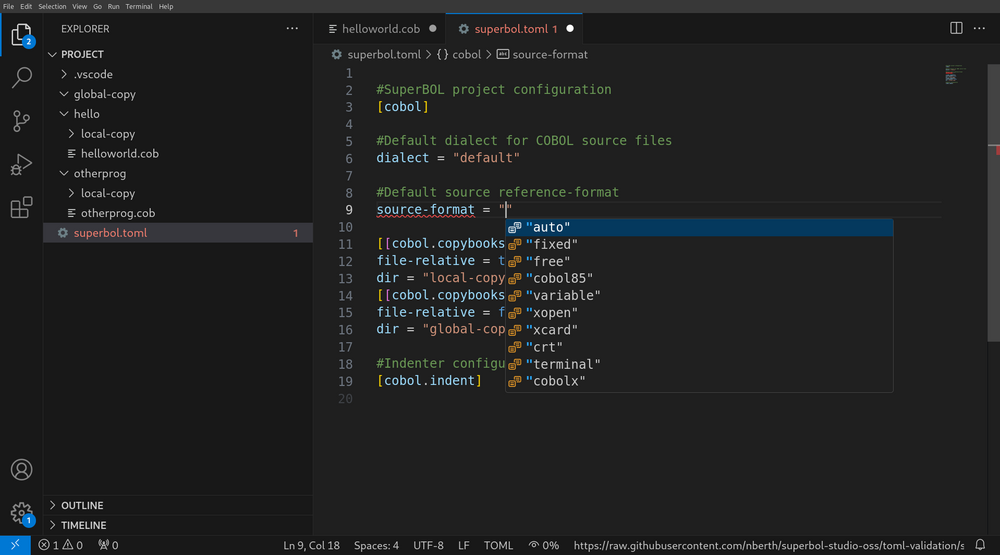 Editing <code>superbol.toml</code>